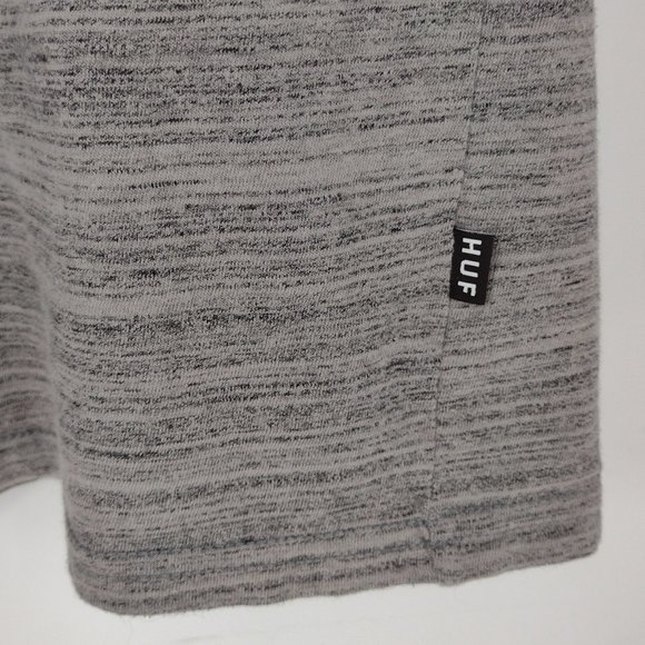 HUF Big H Logo (On Back) Gray & White Skate T-Shirt - Picture 4 of 5